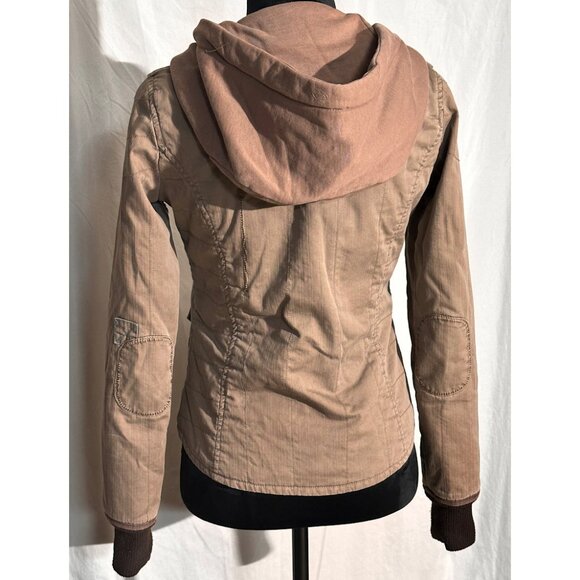 Billabong Jacket, Brown, Zipper, Distressed, Hood, Size Small - Picture 5 of 15